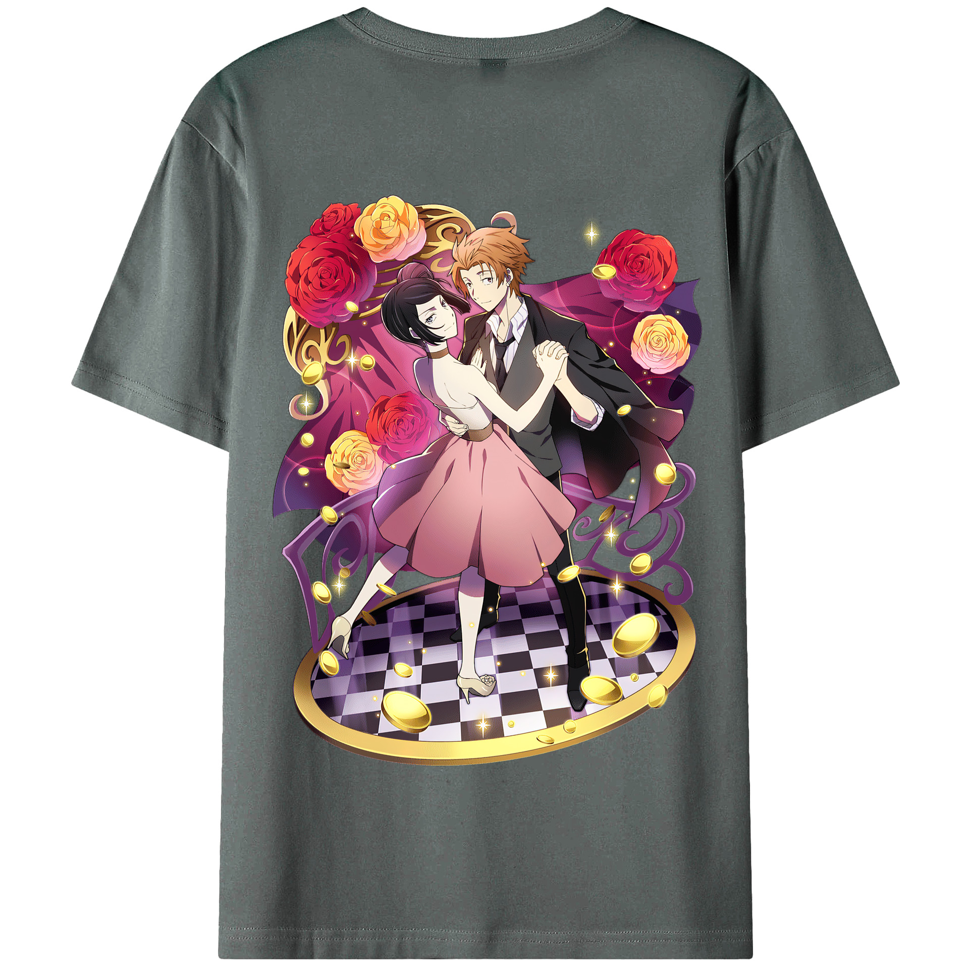 （画像用） 文豪ストレイドッグス Bungo Stray Dogs 綿100％半袖Tシャツ（背面プリント）